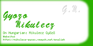 gyozo mikulecz business card