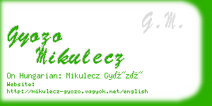 gyozo mikulecz business card